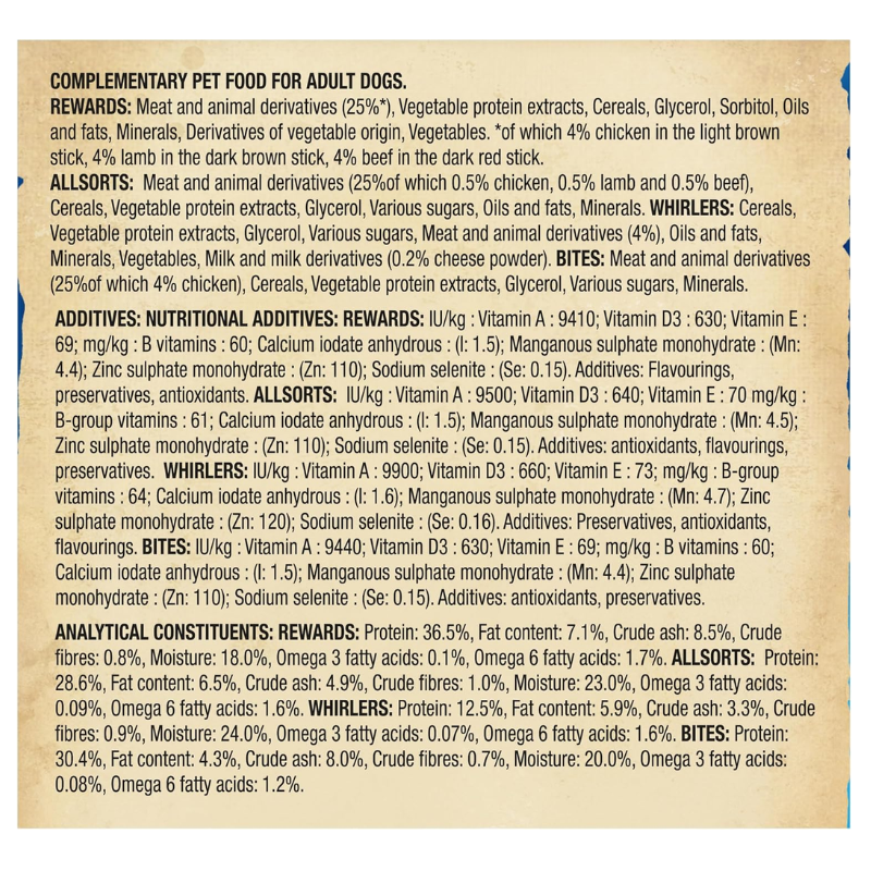 Bakers Christmas Dog Treats Selection Box 4 Full Size Treats 458g